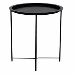 House Nordic ApS BASTIA Tarjotinpöytä Ø 47 Cm -Myynti Säilytyskalusteet Bastia tarjotinpoyta musta 2