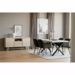 Rowico AB BROOKLYN Ruokapöytä 170 X 95 Cm X-mallisilla Metallijaloilla -Myynti Säilytyskalusteet Brooklyn rr 170 x95 X jaloilla valkotammi 119838 miljoo