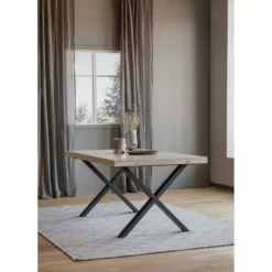 Rowico AB BROOKLYN Ruokapöytä 170 X 95 Cm X-mallisilla Metallijaloilla -Myynti Säilytyskalusteet Brooklyn ruokapoyta 170 x95 X jaloilla valkotammi 119838 miljoo