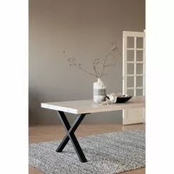 Rowico AB BROOKLYN Ruokapöytä 220 X 95 Cm X-mallisilla Metallijaloilla -Myynti Säilytyskalusteet Brooklyn ruokapoyta 220 x95 X jaloilla valkotammi 119825 miljoo