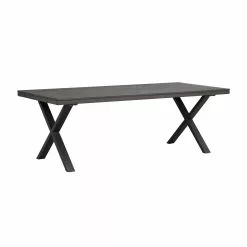 Rowico AB BROOKLYN Ruokapöytä 220 X 95 Cm X-mallisilla Metallijaloilla -Myynti Säilytyskalusteet Brooklyn ruokapoyta 220x95 X jaloilla savutammi 119824