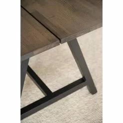 Rowico AB CARRADALE Ruokapöytä 220 X 100 Cm Metallijaloilla -Myynti Säilytyskalusteet Carradale ruokapoyta savutammi musta 120341 detalj