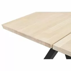 Rowico AB CARRADALE Ruokapöytä 220 X 100 Cm V-mallisilla Metallijaloilla 20 Rowico AB CARRADALE Ruokapöytä 220 X 100 Cm V-mallisilla Metallijaloilla -Myynti Säilytyskalusteet Carradale ruokapoyta valkotammi musta 120320 detalj