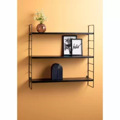 Schou Company A/S DAY Seinähylly 58 X 58 Cm -Myynti Säilytyskalusteet Day seinahylly 58X16X58CM 73124 musta fiilis