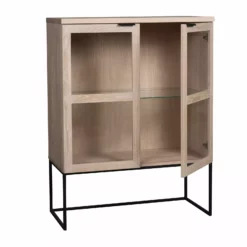 Rowico AB EVERETT Vitriini 95 Cm Matala -Myynti Säilytyskalusteet Everett kaappi 125 kuultovalko 118772 2