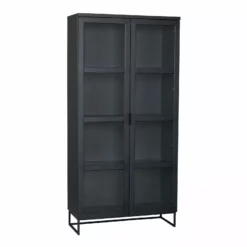 Rowico AB EVERETT Vitriini 95 Cm Korkea -Myynti Säilytyskalusteet Everett vitriini musta 118788