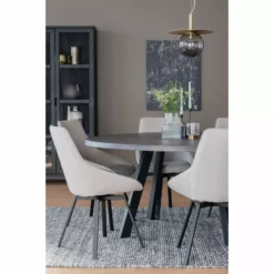 Rowico AB FRED Ruokapöytä Pyöreä 160 Cm -Myynti Säilytyskalusteet Fred rr pyorea savutammi musta 117440 Alison 117762 EverettVitriini 118788 miljoo