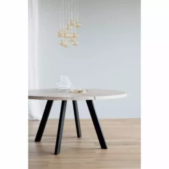 Rowico AB FRED Ruokapöytä Pyöreä 160 Cm -Myynti Säilytyskalusteet Fred ruokapoyta pyorea valkotammi musta 117442 miljoo