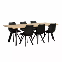 Rowico AB FRED Ruokapöytä -Myynti Säilytyskalusteet Fred ruokapoyta rr 240 valkotammi musta 117420