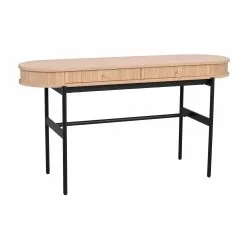 Edessä -Myynti Säilytyskalusteet Haddington konsolipoyta valkotammi musta 120134 1