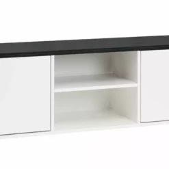 Leo-Matti Ojala Oy KIVI Tv-taso 144 Cm 2 Ovea Ja Avo-osa 19 Leo-Matti Ojala Oy KIVI Tv-taso 144 Cm 2 Ovea Ja Avo-osa -Myynti Säilytyskalusteet Kivi taso 148cm 2 ovi avo musta jalat 10cm