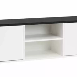 Leo-Matti Ojala Oy KIVI Tv-taso 144 Cm 2 Ovea Ja Avo-osa 18 Leo-Matti Ojala Oy KIVI Tv-taso 144 Cm 2 Ovea Ja Avo-osa -Myynti Säilytyskalusteet Kivi taso 148cm 2 ovi avo musta jalat 3cm