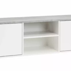 Leo-Matti Ojala Oy KIVI Tv-taso 144 Cm 2 Ovea Ja Avo-osa 17 Leo-Matti Ojala Oy KIVI Tv-taso 144 Cm 2 Ovea Ja Avo-osa -Myynti Säilytyskalusteet Kivi taso 148cm 2 ovi avo valk harmaa jalat 10cm