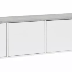 Leo-Matti Ojala Oy KIVI Tv-taso/kaappi 192 Cm 4 Ovea -Myynti Säilytyskalusteet Kivi taso 197cm 4 ovi valk harmaa jalat 10cm