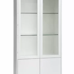 Leo-Matti Ojala Oy KIVI Vitriini 80 Cm -Myynti Säilytyskalusteet Kivi vitriini 80cm valk harmaa jalat 10cm