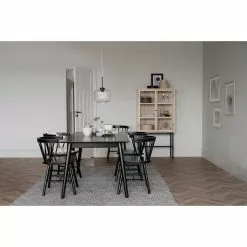 Rowico AB LOTTA Ruokapöytä -Myynti Säilytyskalusteet Lotta ruokapoyta 180x90 musta 110735 Casey tuolit Marshalle vitriini miljoo