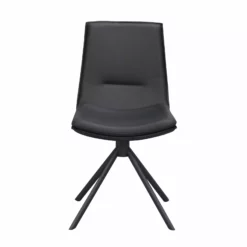 Rowico AB LOWELL Tuoli Pyörivä -Myynti Säilytyskalusteet Lowell tuoli musta nahka kaantyva 120253