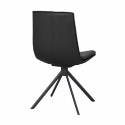 Rowico AB LOWELL Tuoli Pyörivä -Myynti Säilytyskalusteet Lowell tuoli musta nahka kaantyva 120253 3