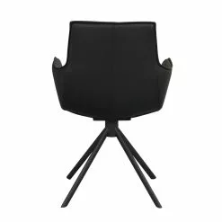 Rowico AB LOWELL Nojatuoli Pyörivä -Myynti Säilytyskalusteet Lowell tuoli musta nahka kaantyva 120261 4