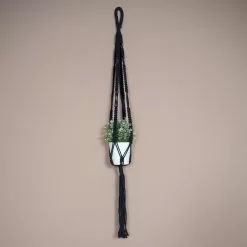 Mattokymppi Oy MAKRAME Amppeli 120 Cm -Myynti Säilytyskalusteet Makrame amppeli musta 2