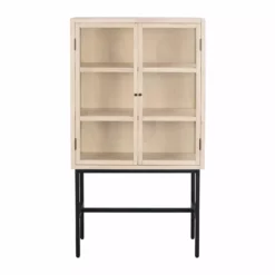 Rowico AB MARSHALLE Vitriini 85 Cm -Myynti Säilytyskalusteet Marshalle vitriinikaappi valkotammi 119085