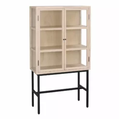 Rowico AB MARSHALLE Vitriini 85 Cm -Myynti Säilytyskalusteet Marshalle vitriinikaappi valkotammi 119085 1