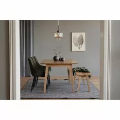 Rowico AB MELFORT Ruokapöytä 180 X 90 Cm -Myynti Säilytyskalusteet Melford poyta tammi 119745 Melford penkki 119748 sierra tuolit