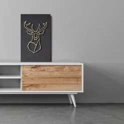 Havina By North Oy PEURA HIILI Sisustustaulu 37 X 57 Cm -Myynti Säilytyskalusteet Peura sisustustaulu hiili 01