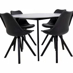 House Nordic ApS RIMINI/ROMA 4 Hengen Pyöreä Ruokailuryhmä -Myynti Säilytyskalusteet Rimini Roma rr 1 2B4 pyorea musta