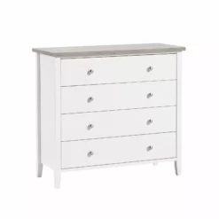 AS Jumek Export Oü SAARA Lipasto 85 Cm Korkea -Myynti Säilytyskalusteet Saara lipasto 4ltk levea valkosaarni 1