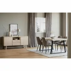 Rowico AB SIERRA Tuoli Kangasverhoilulla -Myynti Säilytyskalusteet Sierra tuoli beige 110487 brooklyn ruokapoyta senkki mijoo