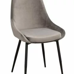 Rowico AB SIERRA Tuoli Samettiverhoilulla -Myynti Säilytyskalusteet Sierra tuoli harmaa 2