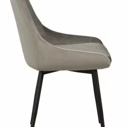 Rowico AB SIERRA Tuoli Samettiverhoilulla -Myynti Säilytyskalusteet Sierra tuoli harmaa 3