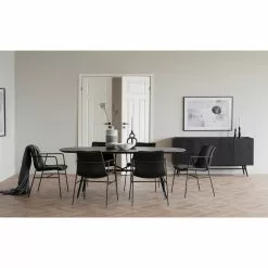 Rowico AB SPRINGDALE Ruokapöytä Ovaali 200 X 98 Cm 9 Rowico AB SPRINGDALE Ruokapöytä Ovaali 200 X 98 Cm -Myynti Säilytyskalusteet Springdale poyta musta 119730 Springdale tuolit miljoo