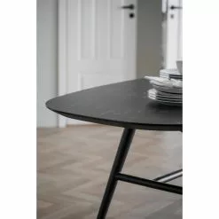 Rowico AB SPRINGDALE Ruokapöytä Ovaali 200 X 98 Cm 7 Rowico AB SPRINGDALE Ruokapöytä Ovaali 200 X 98 Cm -Myynti Säilytyskalusteet Springdale poyta musta 119730 detalj