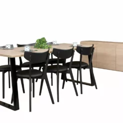 Anttiina Oy SWING/AMI 6 Hengen Ruokailuryhmä Metallijalalla -Myynti Säilytyskalusteet Swing Ami rr 1 6 koivu musta 6