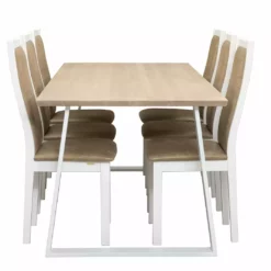 Anttiina Oy SWING/POHJOLA 6 Hengen Ruokailuryhmä 11 Anttiina Oy SWING/POHJOLA 6 Hengen Ruokailuryhmä -Myynti Säilytyskalusteet Swing Pohjola rr 1 6 koivu valkoinen