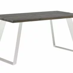 Vilbel Ou VENLA Lankkupöytä Vinoilla Metallijaloilla -Myynti Säilytyskalusteet Venla poyta 150cm harmaa metallijalat vino valkoinen