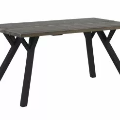 Vilbel Ou VENLA Lankkupöytä Puujaloilla -Myynti Säilytyskalusteet Venla poyta 150cm harmaa puujalat musta