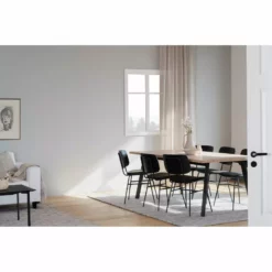 Rowico AB WINNIPEG Ruokapöytä 200 X 100 Cm -Myynti Säilytyskalusteet Winnipeg rr poyta 200x100 valkotammi musta 119840 Brent tuolit miljoo