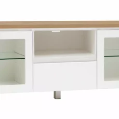 Leo-Matti Ojala Oy VIIVA Tv-taso 137 Cm NO 19 -Myynti Säilytyskalusteet viiva tv 137 lasiovet avo ltk alumiinijalat tammi