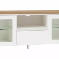 Leo-Matti Ojala Oy VIIVA Tv-taso 137 Cm NO 19 -Myynti Säilytyskalusteet viiva tv 137 lasiovet avo ltk metallijalat tammi