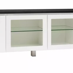 Leo-Matti Ojala Oy VIIVA Tv-taso 184 Cm NO 15 30 Leo-Matti Ojala Oy VIIVA Tv-taso 184 Cm NO 15 -Myynti Säilytyskalusteet viiva tv 183 puuovet lasiovet alumiinijalat musta