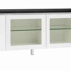 Leo-Matti Ojala Oy VIIVA Tv-taso 184 Cm NO 15 31 Leo-Matti Ojala Oy VIIVA Tv-taso 184 Cm NO 15 -Myynti Säilytyskalusteet viiva tv 183 puuovet lasiovet metallijalat musta