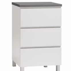 Leo-Matti Ojala Oy VIIVA Lipasto 46 Cm Matala -Myynti Säilytyskalusteet viiva lipasto kapea 3ltk alumiinijalat antrasiitti