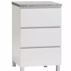 Leo-Matti Ojala Oy VIIVA Lipasto 46 Cm Matala -Myynti Säilytyskalusteet viiva lipasto kapea 3ltk alumiinijalat harmaa