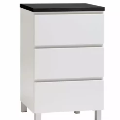 Leo-Matti Ojala Oy VIIVA Lipasto 46 Cm Matala -Myynti Säilytyskalusteet viiva lipasto kapea 3ltk alumiinijalat musta