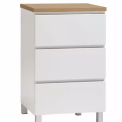 Leo-Matti Ojala Oy VIIVA Lipasto 46 Cm Matala -Myynti Säilytyskalusteet viiva lipasto kapea 3ltk alumiinijalat tammi