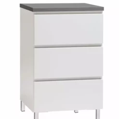 Leo-Matti Ojala Oy VIIVA Lipasto 46 Cm Matala -Myynti Säilytyskalusteet viiva lipasto kapea 3ltk metallijalat antrasiitti