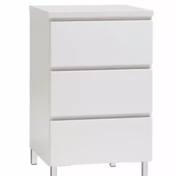 Leo-Matti Ojala Oy VIIVA Lipasto 46 Cm Matala -Myynti Säilytyskalusteet viiva lipasto kapea 3ltk metallijalat saarni